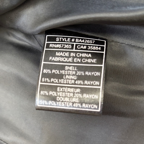 New w tags BB Dakota Women's Elegant Black Tuxedo Jacket size 0 - Picture 6 of 8